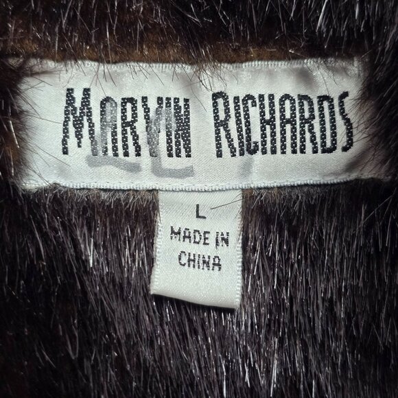 Marvin Richards Vintage Size Large Womens Denim Jacket With Faux Fur Lining - Picture 5 of 10